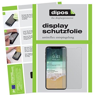 dipos 2x Protector de Pantalla mate para Apple iPhone X Antirreflejos, anti-reflectante, ajuste perfecto, antiarañazos, sin burbujas, compatible con huellas dactilares, autoadhesivo dipos 2x Protector de Pantalla mate para Apple iPhone X Antirreflejos, anti-reflectante, ajuste perfecto, antiarañazos, sin burbujas, compatible con huellas dactilares, autoadhesivo