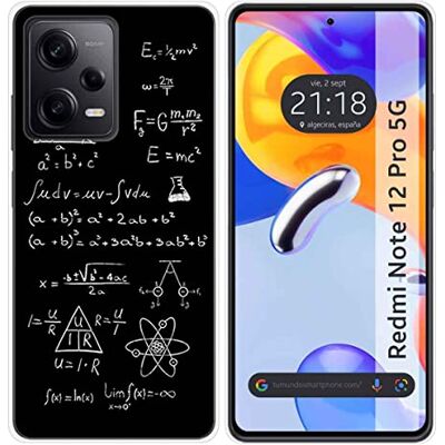 Tumundosmartphone Funda Silicona para Xiaomi Redmi Note 12 Pro 5G diseño Formulas Dibujos Tumundosmartphone Funda Silicona para Xiaomi Redmi Note 12 Pro 5G diseño Formulas Dibujos