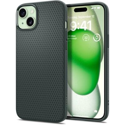Spigen Funda Liquid Air para iPhone 15 Verde Cian Spigen Funda Liquid Air para iPhone 15 Verde Cian