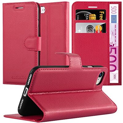 Cadorabo Funda Libro para Apple iPhone 7 / 7S / 8 / SE 2020 en Rojo CARMÍN Cubierta Proteccíon con Cierre Magnético, Tarjetero y Función de Suporte Etui Case Cover Carcasa Cadorabo Funda Libro para Apple iPhone 7 / 7S / 8 / SE 2020 en Rojo CARMÍN Cubierta Proteccíon con Cierre Magnético, Tarjetero y Función de Suporte Etui Case Cover Carcasa
