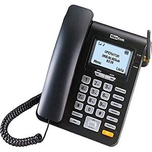 Maxcom MM 28 D HS - Teléfono Fijo GSM de Escritorio con Tarjeta Sim Función SMS, Negro