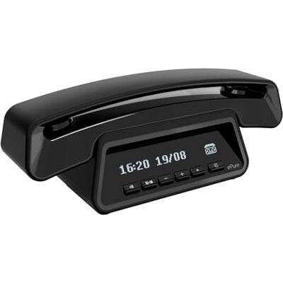 Alcatel Epure Premium Teléfono Inalámbrico DECT con Contestador Diseño Vintage Base Smart Display Gran Pantalla Gráfica Manos Libres Bloqueo de Llamadas Negro Alcatel Epure Premium Teléfono Inalámbrico DECT con Contestador Diseño Vintage Base Smart Display Gran Pantalla Gráfica Manos Libres Bloqueo de Llamadas Negro
