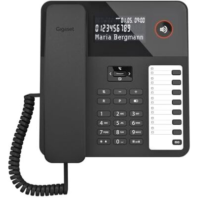 Siemens Desk 600 teléfono Fijo con 7 Teclas de marcación Directa de Doble asignación Gran Pantalla LCD tecla de navegación de 5 direcciones función de Manos Libres Negro Siemens Desk 600 teléfono Fijo con 7 Teclas de marcación Directa de Doble asignación Gran Pantalla LCD tecla de navegación de 5 direcciones función de Manos Libres Negro