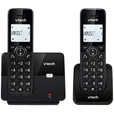 VTech CS2001 Teléfono inalámbrico casa Duo, Teléfono Fijo inalámbrico DECT con Refuerzo de Volumen, Manos Libres, Función de Alarma y Silencio, Bloqueo del Teclado, Agenda con 100 números, Modo Eco VTech CS2001 Teléfono inalámbrico casa Duo, Teléfono Fijo inalámbrico DECT con Refuerzo de Volumen, Manos Libres, Función de Alarma y Silencio, Bloqueo del Teclado, Agenda con 100 números, Modo Eco