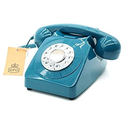 GPO Retro GPO Teléfono de teclas - Azul claro - Teléfono GPO Retro GPO Teléfono de teclas - Azul claro - Teléfono