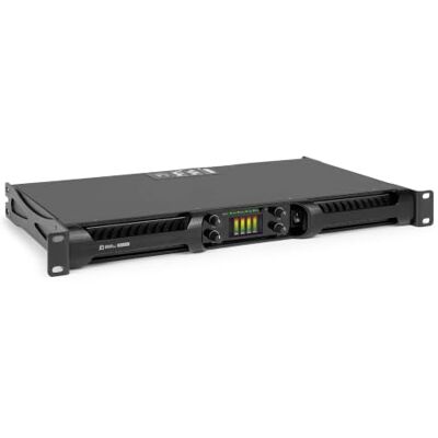 Power Dynamics Amplificador PA 4 canales 100V en color negro Amplificador PA de 4 canales con 4x500W, 100V, clase D, display OLED, protecciones y formato rack de 19 pulgadas, en negro Power Dynamics Amplificador PA 4 canales 100V en color negro Amplificador PA de 4 canales con 4x500W, 100V, clase D, display OLED, protecciones y formato rack de 19 pulgadas, en negro
