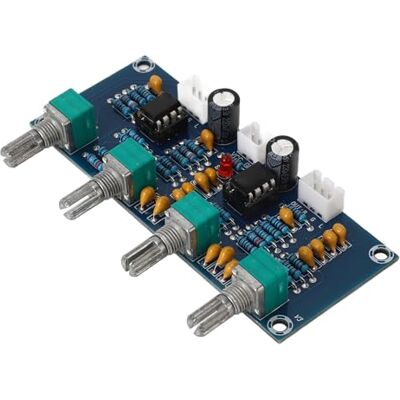 ACOGEDO Placa Preamplificadora de Doble Canal NE5532 Chip Control de Volumen Ajuste de Graves Medios y Altos para Sistemas de Altavoces DC 12V-24V ACOGEDO Placa Preamplificadora de Doble Canal NE5532 Chip Control de Volumen Ajuste de Graves Medios y Altos para Sistemas de Altavoces DC 12V-24V