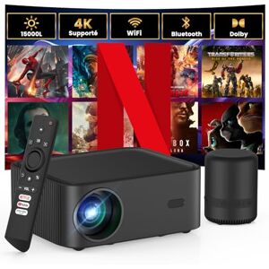 HOPVISION Mini Proyector【Netflix Oficial/Dolby Audio】con Altavoz BT, 15000L Projector Portatil 4K Soporte WiFi Bluetooth, Cine 1080P Full HD para Android/iOS/PS5 HOPVISION Mini Proyector【Netflix Oficial/Dolby Audio】con Altavoz BT, 15000L Projector Portatil 4K Soporte WiFi Bluetooth, Cine 1080P Full HD para Android/iOS/PS5
