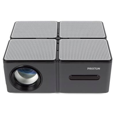 PRIXTON Kubrick Proyector WiFi 9.000 lúmenes 450 ANSI lúmenes Full HD Contraste 2000:1 Función Digital Keystone Tamaño 30" a 210" Distancia 1 a 7 Metros HDMI/USB 2.0/AV IN/Jack (Reacondicionado) PRIXTON Kubrick Proyector WiFi 9.000 lúmenes 450 ANSI lúmenes Full HD Contraste 2000:1 Función Digital Keystone Tamaño 30" a 210" Distancia 1 a 7 Metros HDMI/USB 2.0/AV IN/Jack (Reacondicionado)