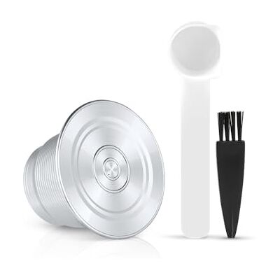 i Cafilas Capsula Recargables Rellenables Reutilizables de Acero Inoxidable para Nespresso,capsulas nespresso Reutilizables + 1 Cucharadita + 1 Cepillo de Limpieza i Cafilas Capsula Recargables Rellenables Reutilizables de Acero Inoxidable para Nespresso,capsulas nespresso Reutilizables + 1 Cucharadita + 1 Cepillo de Limpieza