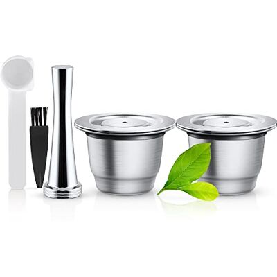 i Cafilas Cápsula de café nes presso,Capsulas Reutilizables Cápsula café acero inoxidable Compatible con Ne spresso,cápsulas compatibles co nes presso (2 cápsulas + 1 tamper) i Cafilas Cápsula de café nes presso,Capsulas Reutilizables Cápsula café acero inoxidable Compatible con Ne spresso,cápsulas compatibles co nes presso (2 cápsulas + 1 tamper)