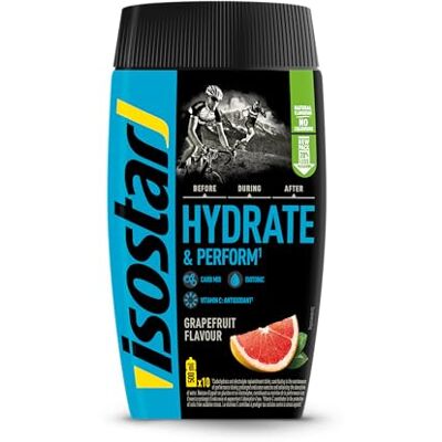 Isostar Hydrate & Perform, 400 gr de Bebida Electrolítica Isotónica, Solución Electrolítica para Opimizar el Rendimiento Deportivo, Sabor Pomelo, 10 raciones Isostar Hydrate & Perform, 400 gr de Bebida Electrolítica Isotónica, Solución Electrolítica para Opimizar el Rendimiento Deportivo, Sabor Pomelo, 10 raciones