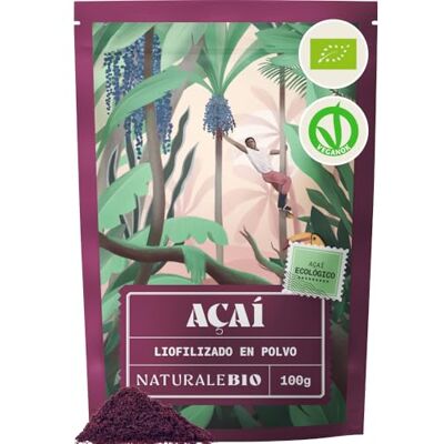 NaturaleBio Acai en Polvo Liofilizado Bio Superalimento 100 g. Acai brasileño liofilizado en polvo para smoothies, bowls, yogur y bebidas. NaturaleBio Acai en Polvo Liofilizado Bio Superalimento 100 g. Acai brasileño liofilizado en polvo para smoothies, bowls, yogur y bebidas.