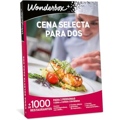WONDERBOX Caja Regalo Cena gourmet para dos vivir juntos una pasión común, adecuado como experiencias para regalar 2 personas, ideas regalo WONDERBOX Caja Regalo Cena gourmet para dos vivir juntos una pasión común, adecuado como experiencias para regalar 2 personas, ideas regalo