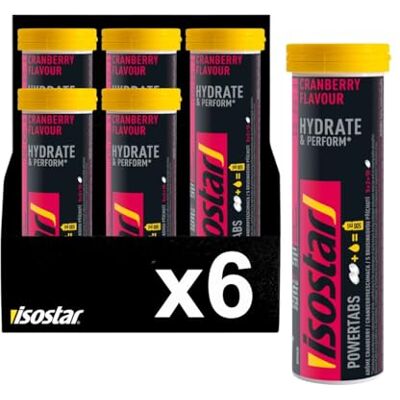Isostar Sabor Arandanos, Hydrate & Perform Powertabs, Fórmula Isotónica, Preparado para Bebida de Aporte de Glúcidos y Electrolitos, Resistencia en Entrenamientos Prolongados, 120 g Isostar Sabor Arandanos, Hydrate & Perform Powertabs, Fórmula Isotónica, Preparado para Bebida de Aporte de Glúcidos y Electrolitos, Resistencia en Entrenamientos Prolongados, 120 g