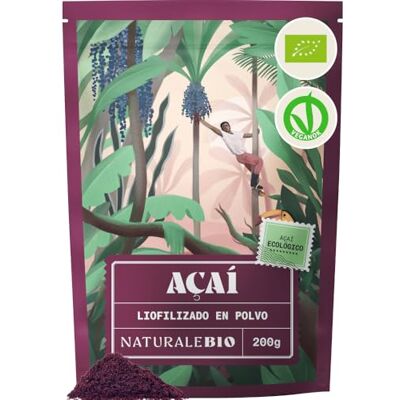 NaturaleBio Acai en Polvo Liofilizado Bio Superalimento 200 g. Acai brasileño liofilizado en polvo para smoothies, bowls, yogur y bebidas. NaturaleBio Acai en Polvo Liofilizado Bio Superalimento 200 g. Acai brasileño liofilizado en polvo para smoothies, bowls, yogur y bebidas.