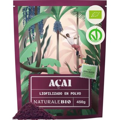 NaturaleBio Acai en Polvo Liofilizado Bio Superalimento 450 g. Acai brasileño liofilizado en polvo para smoothies, bowls, yogur y bebidas. NaturaleBio Acai en Polvo Liofilizado Bio Superalimento 450 g. Acai brasileño liofilizado en polvo para smoothies, bowls, yogur y bebidas.