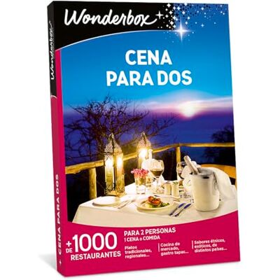 WONDERBOX Regalo -Cena para Dos- 1100 restaurantes seleccionados para Dos Personas WONDERBOX Regalo -Cena para Dos- 1100 restaurantes seleccionados para Dos Personas