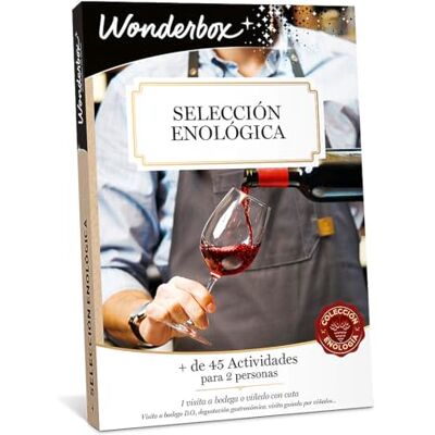 WONDERBOX Caja Regalo Selección Enológica para 2 Personas 1 visita a bodega o viñedo con cata Más de 45 actividades Visita a bodega D.O., degustación, visita guiada por viñedos WONDERBOX Caja Regalo Selección Enológica para 2 Personas 1 visita a bodega o viñedo con cata Más de 45 actividades Visita a bodega D.O., degustación, visita guiada por viñedos