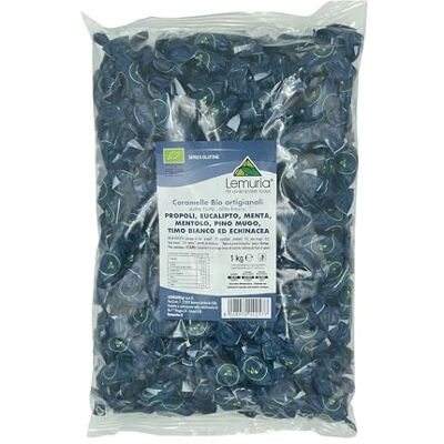 LEMURIA Caramelos Orgánicos Artesanales extra fuertes para Aliento Fresco Para la salud de las vías respiratorias Propóleo, Eucalipto, Mentol, Pino Mugo, Tomillo Blanco Equinácea 1 kg LEMURIA Caramelos Orgánicos Artesanales extra fuertes para Aliento Fresco Para la salud de las vías respiratorias Propóleo, Eucalipto, Mentol, Pino Mugo, Tomillo Blanco Equinácea 1 kg