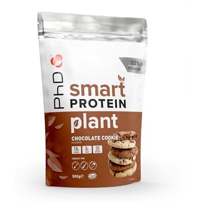 PhD Nutrition Smart Protein Plant, Proteína en polvo vegana 500g Galleta de chocolate Batido de proteínas con 18g de proteínas, Bajo en azúcar y calorías, Ideal para hornear PhD Nutrition Smart Protein Plant, Proteína en polvo vegana 500g Galleta de chocolate Batido de proteínas con 18g de proteínas, Bajo en azúcar y calorías, Ideal para hornear