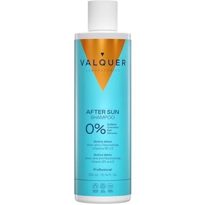 Valquer Laboratorios VALQUER Champú Detox Anticloro Fórmula Zero 300 ml Purifica, Repara y Revitaliza el Cabello tras Sol, Piscina y Agua Salada Con Aloe Vera, Niacinamida y Vitamina B5 Vegano Valquer Laboratorios VALQUER Champú Detox Anticloro Fórmula Zero 300 ml Purifica, Repara y Revitaliza el Cabello tras Sol, Piscina y Agua Salada Con Aloe Vera, Niacinamida y Vitamina B5 Vegano
