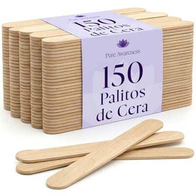 Pure 150 palos de madera – espátulas cera depilación y manualidades 150 palos de abedul 15,5 x 1,4 cm · sin astillas, sueltos · para cera, sugaring, salón y manualidades Pure 150 palos de madera – espátulas cera depilación y manualidades 150 palos de abedul 15,5 x 1,4 cm · sin astillas, sueltos · para cera, sugaring, salón y manualidades
