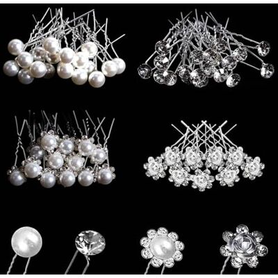 BetterJonny 40PCS Horquillas Pelo Mujer de Novia, Horquillas Perlas de Diamantes Pinzas para el Pelo en Forma de U Horquilla para el Cabello de Novia Horquilla para Mujeres Bodas Niñas BetterJonny 40PCS Horquillas Pelo Mujer de Novia, Horquillas Perlas de Diamantes Pinzas para el Pelo en Forma de U Horquilla para el Cabello de Novia Horquilla para Mujeres Bodas Niñas