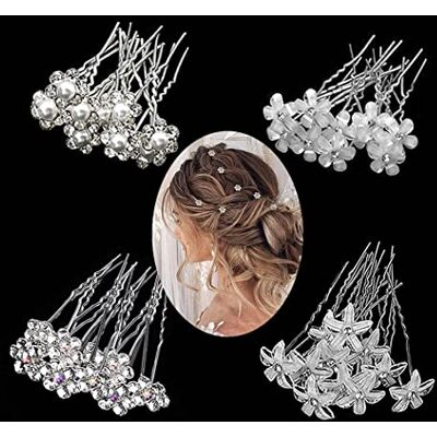 BetterJonny 40 Piezas Horquillas Pelo Mujer de Novia, Horquillas Perlas de Diamantes Pinzas para el Pelo en Forma de U Horquilla para el Cabello de Novia Horquilla para Mujeres Bodas BetterJonny 40 Piezas Horquillas Pelo Mujer de Novia, Horquillas Perlas de Diamantes Pinzas para el Pelo en Forma de U Horquilla para el Cabello de Novia Horquilla para Mujeres Bodas
