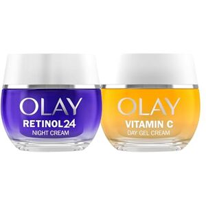 Olay Retinol24 Crema De Noche 50ML Y VitaminC + AHA24 Crema De Día 50ML. Pack De 2 Cremas. Piel Más Suave, Hidratada Y Luminosa Olay Retinol24 Crema De Noche 50ML Y VitaminC + AHA24 Crema De Día 50ML. Pack De 2 Cremas. Piel Más Suave, Hidratada Y Luminosa