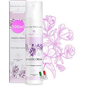 AMADERM Ageless Cream 100ml Crema Facial Antiarrugas y Antiedad Mujer Más de 35 MADE IN ITALY Colágeno Marino, Vitamina E, Péptidos FENOXIETANOL FREE AMADERM Ageless Cream 100ml Crema Facial Antiarrugas y Antiedad Mujer Más de 35 MADE IN ITALY Colágeno Marino, Vitamina E, Péptidos FENOXIETANOL FREE