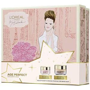 L'Oreal Paris L'Oréal Paris Crema hidratante y cuidado de los ojos para una tez radiante y fresca, cuidado facial Golden Age, set de regalo para una piel más firme (1 x 679 g) L'Oreal Paris L'Oréal Paris Crema hidratante y cuidado de los ojos para una tez radiante y fresca, cuidado facial Golden Age, set de regalo para una piel más firme (1 x 679 g)