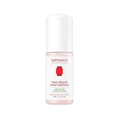 Cell Fusion C Tre.AC Final Rescue Syrup Ampoule, Serum Facial con Tratamiento Calmante Pieles Sensibles, 30ml Cell Fusion C Tre.AC Final Rescue Syrup Ampoule, Serum Facial con Tratamiento Calmante Pieles Sensibles, 30ml