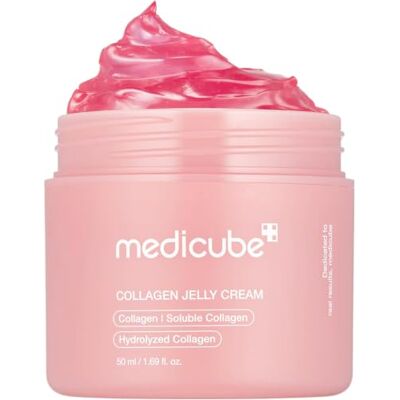 medicube Collagen Jelly Cream Crema Facial con Colágeno Hidrolizado, Hidratación y Glow 24 Horas, Piel Más Rellena y Firme, 50 ml medicube Collagen Jelly Cream Crema Facial con Colágeno Hidrolizado, Hidratación y Glow 24 Horas, Piel Más Rellena y Firme, 50 ml
