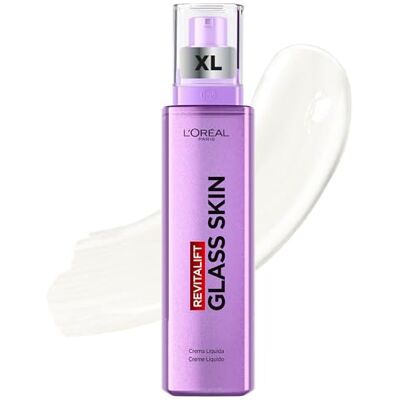 L'Oreal Paris L'Oréal Paris Revitalift Filler Glass Skin Crema Líquida, Ácido Hialurónico y Vitamina Cg, Efecto Glass Skin, Hidratación hasta 100H, Suaviza líneas y Rellena, Inspirado cosmética coreana, 70ml XL L'Oreal Paris L'Oréal Paris Revitalift Filler Glass Skin Crema Líquida, Ácido Hialurónico y Vitamina Cg, Efecto Glass Skin, Hidratación hasta 100H, Suaviza líneas y Rellena, Inspirado cosmética coreana, 70ml XL