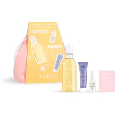 Melvita Kit La Radiante Aceite seco Or Bio 50 ml, Crema aterciopelada 10 ml y Sérum intensivo global Nectar Sublime Fabricado en Francia Melvita Kit La Radiante Aceite seco Or Bio 50 ml, Crema aterciopelada 10 ml y Sérum intensivo global Nectar Sublime Fabricado en Francia