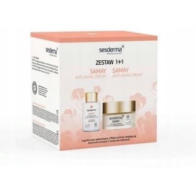 SESDERMA Set de Navidad: crema antiedad Samay 50 ml y suero de 30 ml – para pieles sensibles con signos visibles de envejecimiento SESDERMA Set de Navidad: crema antiedad Samay 50 ml y suero de 30 ml – para pieles sensibles con signos visibles de envejecimiento