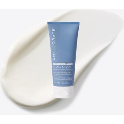 AMELIORATE Transforming Facial Cream 100ml Moisturiser for Dry, Sensitive Skin Reduces Redness & Fine Lines, Supports Skin's Natural Barrier Hyaluronic Acid UK Dermatologist Approved AMELIORATE Transforming Facial Cream 100ml Moisturiser for Dry, Sensitive Skin Reduces Redness & Fine Lines, Supports Skin's Natural Barrier Hyaluronic Acid UK Dermatologist Approved