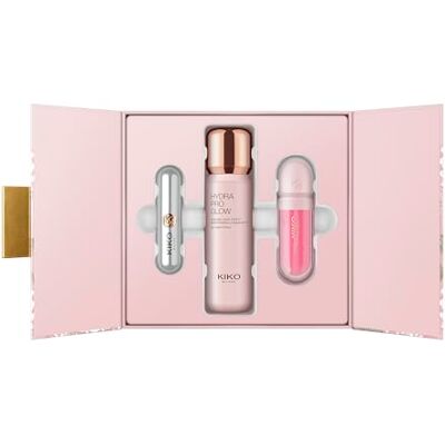Kiko Milano Threads Of Time Hydra Glow Skincare Kit, Kit De Regalo Para El Cuidado De La Piel: Crema Facial, Aceite Y Bálsamo Labial Kiko Milano Threads Of Time Hydra Glow Skincare Kit, Kit De Regalo Para El Cuidado De La Piel: Crema Facial, Aceite Y Bálsamo Labial