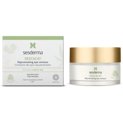 SESDERMA SESCACAY Crema de Ojos Rejuvenecedora con Aceite de Cacay y HPR 30 ml – Cuidado de ojos antiedad contra arrugas, hinchazón y ojeras, reafirmante, calmante, con péptidos y EGF SESDERMA SESCACAY Crema de Ojos Rejuvenecedora con Aceite de Cacay y HPR 30 ml – Cuidado de ojos antiedad contra arrugas, hinchazón y ojeras, reafirmante, calmante, con péptidos y EGF