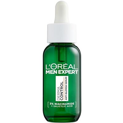 L'Oreal Paris Men Expert L'Oréal Paris Men Expert Derma Control Serum – Contra golpes, manchas pigmentadas y acné, con niacinamida y ácido salicílico, 30 ml L'Oreal Paris Men Expert L'Oréal Paris Men Expert Derma Control Serum – Contra golpes, manchas pigmentadas y acné, con niacinamida y ácido salicílico, 30 ml