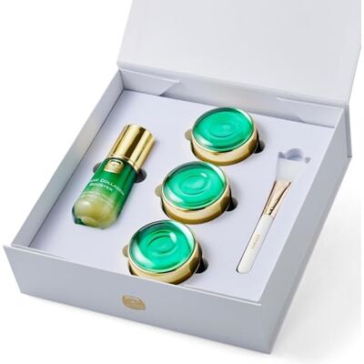 KEDMA Cofre de Cuidado Facial con Colágeno Mascarilla, Crema, Siero y Crema para Cuello y Escote Hidratación y Firmeza 4 Productos KEDMA Cofre de Cuidado Facial con Colágeno Mascarilla, Crema, Siero y Crema para Cuello y Escote Hidratación y Firmeza 4 Productos