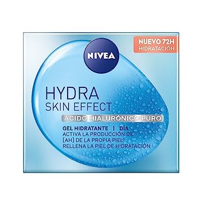 NIVEA Hydra Skin Effect Gel, crema de día con ácido hialurónico puro (50 ml), cuidado de día 72h de hidratación, crema facial hidratante para un cutis más fresco NIVEA Hydra Skin Effect Gel, crema de día con ácido hialurónico puro (50 ml), cuidado de día 72h de hidratación, crema facial hidratante para un cutis más fresco