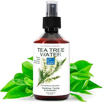 bleu & marine Bretania 100% Puro Hidrolato de Árbol de Té Agua Floral Piel con Imperfecciones. Spray Limpiador Facial Piel Grasa, Mixta, Acné, Puntos Negros. Reduce Poros Abiertos. Tónico Hombre, Mujer 100 ml bleu & marine Bretania 100% Puro Hidrolato de Árbol de Té Agua Floral Piel con Imperfecciones. Spray Limpiador Facial Piel Grasa, Mixta, Acné, Puntos Negros. Reduce Poros Abiertos. Tónico Hombre, Mujer 100 ml