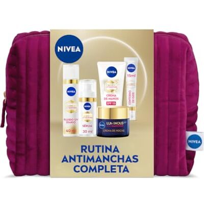 NIVEA Cellular Luminous630 Pack de Regalo Tratamiento Completo Antimanchas Día 40 ml, Noche 50 ml, Sérum 30 ml, Contorno de Ojos 15 ml y Manos 50 ml Todo Tipo de Piel NIVEA Cellular Luminous630 Pack de Regalo Tratamiento Completo Antimanchas Día 40 ml, Noche 50 ml, Sérum 30 ml, Contorno de Ojos 15 ml y Manos 50 ml Todo Tipo de Piel