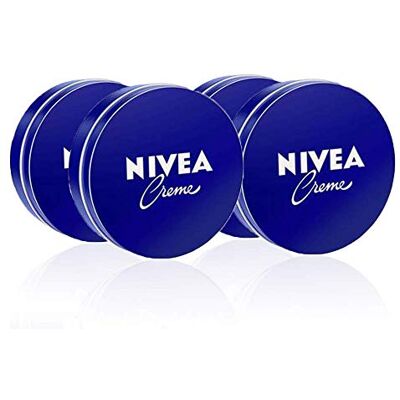 NIVEA Creme Crema Hidratante Corporal y Facial Hidratación Intensiva Crema Universal, Multiusos para Toda la Familia Piel Suave e Hidratada Uso Diario Todo Tipo de Piel Pack de 4x 150 ml NIVEA Creme Crema Hidratante Corporal y Facial Hidratación Intensiva Crema Universal, Multiusos para Toda la Familia Piel Suave e Hidratada Uso Diario Todo Tipo de Piel Pack de 4x 150 ml