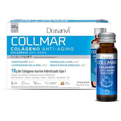 Drasanvi COLÁGENO MARINO SUBLIMLIFT SHOTS 10g Colágeno Marino Hidrolizado Tipo I + Ácido Hialurónico + 11 Activos Antiarrugas, Firmeza, Hidratación y Luminosidad 10 Shots 50ml Melocotón Drasanvi COLÁGENO MARINO SUBLIMLIFT SHOTS 10g Colágeno Marino Hidrolizado Tipo I + Ácido Hialurónico + 11 Activos Antiarrugas, Firmeza, Hidratación y Luminosidad 10 Shots 50ml Melocotón