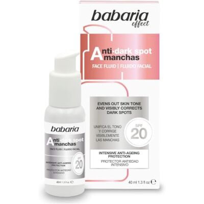 Babaria Fluido Antimanchas Facial Mujer Unifica el Tono Antiarrugas 40 ml Babaria Fluido Antimanchas Facial Mujer Unifica el Tono Antiarrugas 40 ml