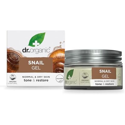 Gel de cuidado facial con secreción de caracol de Dr. Organic - Antiedad Natural Vegano Gel de cuidado facial con secreción de caracol de Dr. Organic - Antiedad Natural Vegano