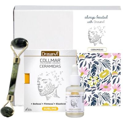 Drasanvi COLAGENO MARINO CON CERAMIDAS + SERUM HIDRATANTE CON CERAMIDAS Piel Hidratada, Prevención del envejecimiento, Elasticidad de la Piel REGALO: Rodillo Facial 30 comprimidos 30 ml Serum Drasanvi COLAGENO MARINO CON CERAMIDAS + SERUM HIDRATANTE CON CERAMIDAS Piel Hidratada, Prevención del envejecimiento, Elasticidad de la Piel REGALO: Rodillo Facial 30 comprimidos 30 ml Serum